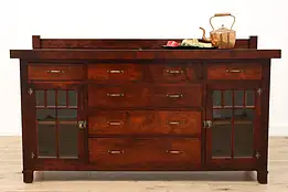 Arts Crafts Antique Birch Craftsman Sideboard Server Buffet #40839