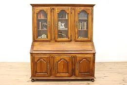Farmhouse Vintage Secretary Desk & Bookcase or China Cabinet #45147