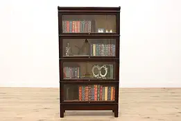 Barrister Antique Four Stack Office Library Bookcase, Globe #45235