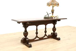 Tudor Design Antique Walnut Sofa Table or Hall Console #37801