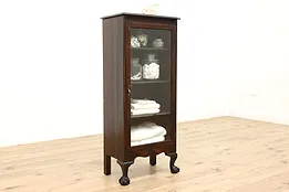 Georgian Design Antique Birch Bookcase, Bathroom Cabinet #45425
