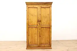 Farmhouse Antique Pine Kitchen Pantry Cupboard or Cabinet #33867