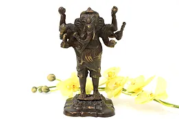 Ganesh Hindu God Antique Bronze Sculpture #44923