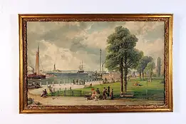 NYC Castle Garden Fort Clinton Antique Print, Melrose 39.5" #44715