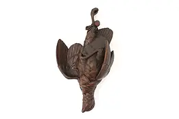 Pheasant Black Forest Antique Carved Walnut Wall Sculpture #45386