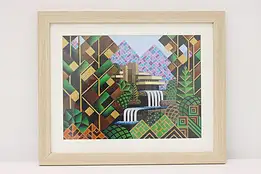 Falling Waters House Original Giclee Print, Bodden 22" #45606