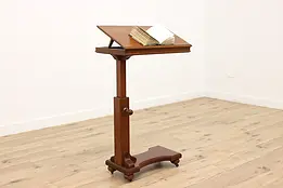 Victorian Antique Adjustable Bedside Table or Chairside Desk #44706