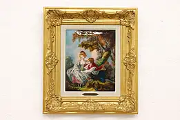 L'Autumne Vintage Enamel Painting after Boucher, Restoueix #45655