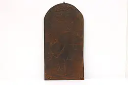 Renaissance Violinist Antique Embossed Leather Plaque #44949