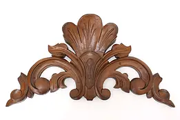 Victorian Architectural Salvage Carved Walnut Antique Crest #45644