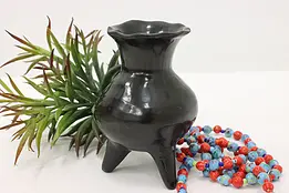 Native American Vintage Blackware Pot or Vase with Legs #45509
