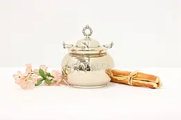 Victorian Antique Silverplate Cracker Cookie Jar, Rockford #45246