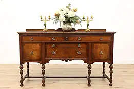 Tudor Design Antique Buffet, Sideboard, Bar Cabinet Rockford #46010