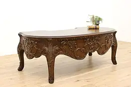 Baroque Design Vintage Executive Office or Library Desk #45970