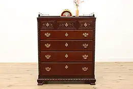 Victorian Antique Mahogany Highboy, Tall Chest, or Dresser #34750