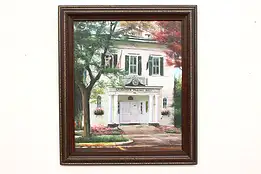 Saugatuck Hall Vintage Original Oil Painting, Parks 29.5" #46082