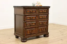 Italian Renaissance Antique 18th Century Oak Dresser, Chest #38385