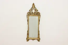 Baroque Vintage Silver Gilt Carved Wall Hall Mirror #45078