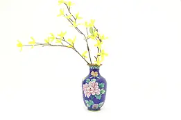 Chinese Cloisonne Vintage Inlaid Enamel Vase, Flowers #45383