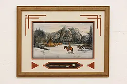 Native American Bear Clan Vintage Painting, Elliot 26.5" #45540