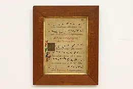 Latin Antique 1700s Hand Painted Music Manuscript Score #45545