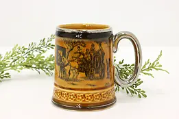 English Antique Ceramic Mug, Horse & Carriage Scenes #45582