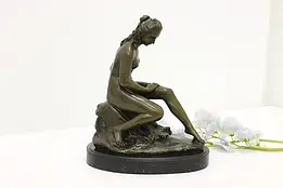 French Vintage Bronze Nude Sculpture After Allegrain #45547