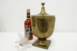 Brass Vintage Champagne or Wine Ice Bucket, Thermos Glass #45373