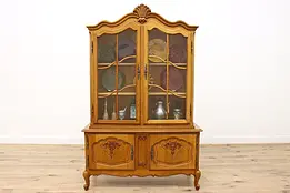 Country French Vintage China Display Cabinet or Bookcase #46090