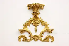 Italian Antique Carved Gilt Wall 3 Shelf Bracket, Flowers #45363