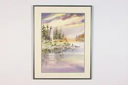 Lighthouse Door County WI Watercolor Painting, Harris 28.5" #46476