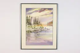 Lighthouse Door County WI Watercolor Painting, Harris 28.5" #46476