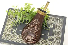 Farmhouse Antique Copper Hunt Embossed Powder or Shot Flask #46029