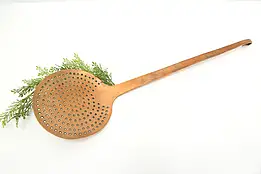 Farmhouse Antique Hammered Copper Slotted Spoon or Skimmer #45058