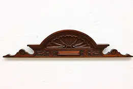 Victorian Antique Mahogany Architectural Salvage Shell Crest #46525