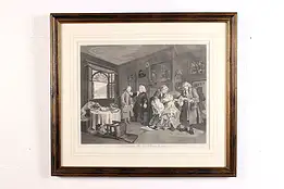 Marriage à la Mode Antique Plate 6 Engraving Hogarth 25.5" #46541