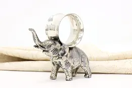 Elephant Victorian Antique Silverplate Napkin Ring #46785