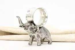 Elephant Victorian Antique Silverplate Napkin Ring #46785