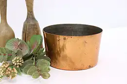 Farmhouse Antique Copper Sauce or Mixing Bowl, Tin Wash #45036