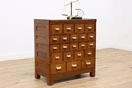 Arts & Crafts Antique 21 Drawer Oak File Cabinet, Yawman #40674