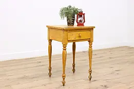 Rustic Farmhouse Antique 1830s Nightstand or End Table #45728