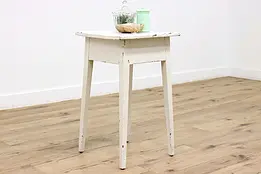 Rustic Farmhouse Antique Painted Pine Nightstand End Table #45729