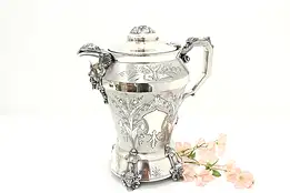 Victorian Antique Silverplate Pitcher, Knights, Simpson #46644