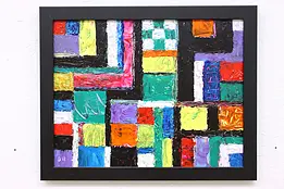 Patchwork Abstract Original Acrylic Painting, Bodden 16" #46991