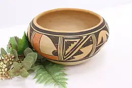 Native American Vintage Hand Painted Pottery Chili Bowl #45853