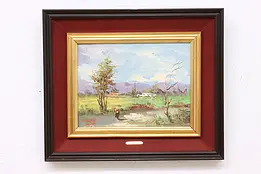 Landscape Original Vintage Oil Painting, Cappelletti 24.5" #46048