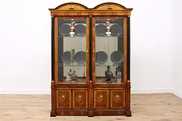 Empire Vintage Sunburst Marquetry China Cabinet, Century #46993