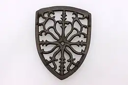 Victorian Farmhouse Antique Cast Iron Fireplace Trivet #46065