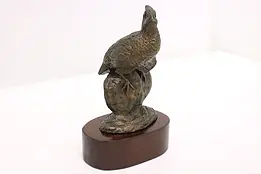 South Texas Blue Statue Vintage Bronze Bird Sculpture Sweeten #46610