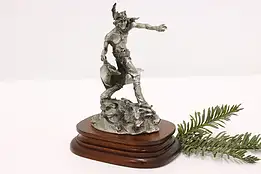 Apache Signals Vintage Boyett Sculpture, Chilmark Pewter #46633